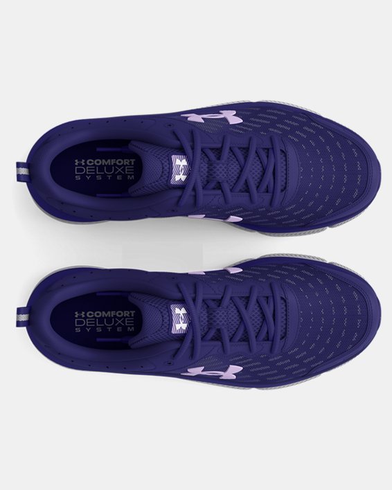 Women's UA Charged Assert 10 Wide (D)  Running Shoes, Blue, pdpMainDesktop image number 2